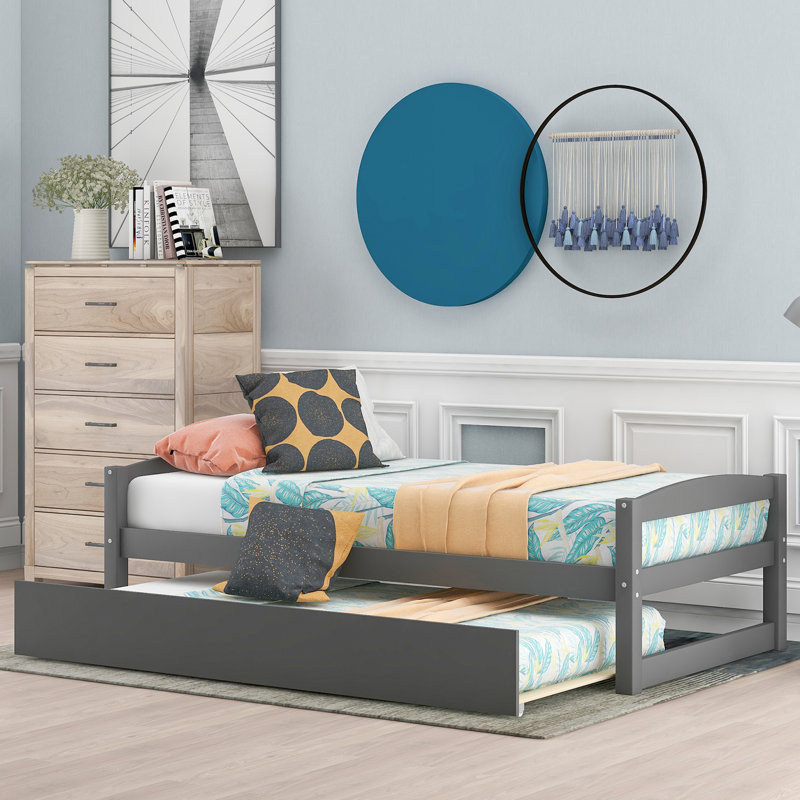 Harriet Bee Vosgan Solid Wood Daybed with Trundle & Reviews Wayfair